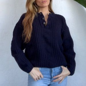 Vintage Woolrich Dark Blue Wool Sweater
